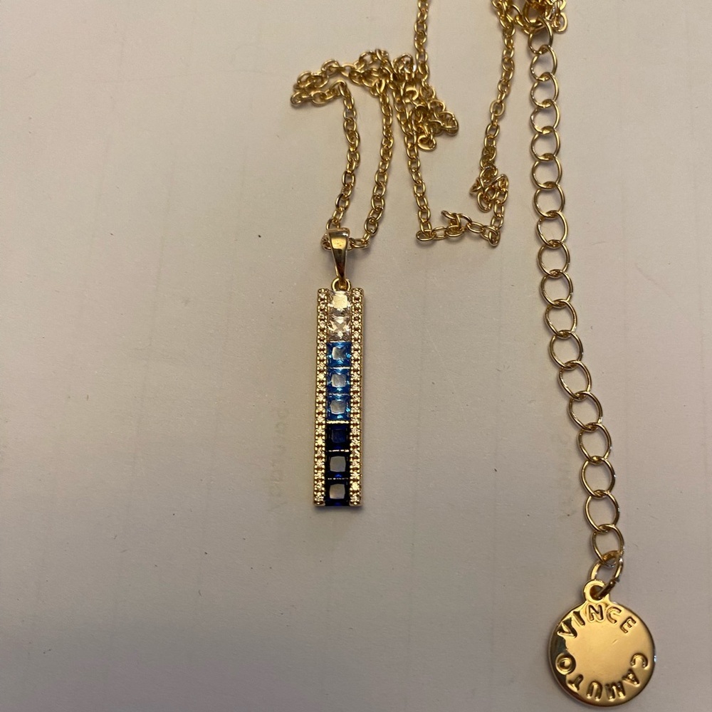 NWOT Vince Camuto Tricolor Stone Pendant Necklace- Sold Out Online! - Picture 6 of 9